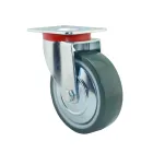Casters 5 Inch Medium and heavy heavy-duty wheelbarrow PU castor silent wheel factory direct sale.