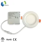 4'' 9w 6'' 12w flat round led panel light (driver inside a junction box) for Canada America ETL approved