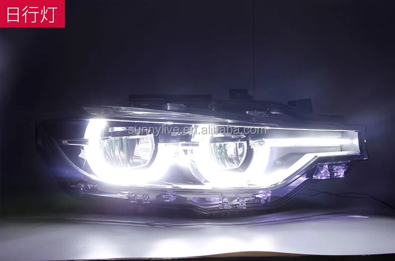 LED Angel Eyes Headlight For BMW F30 F35 318 320 325 328 330 335 2013-2015 Year CN