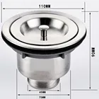 Sink Strainer 304 Stainless Steel for Kitchen Sink Drains