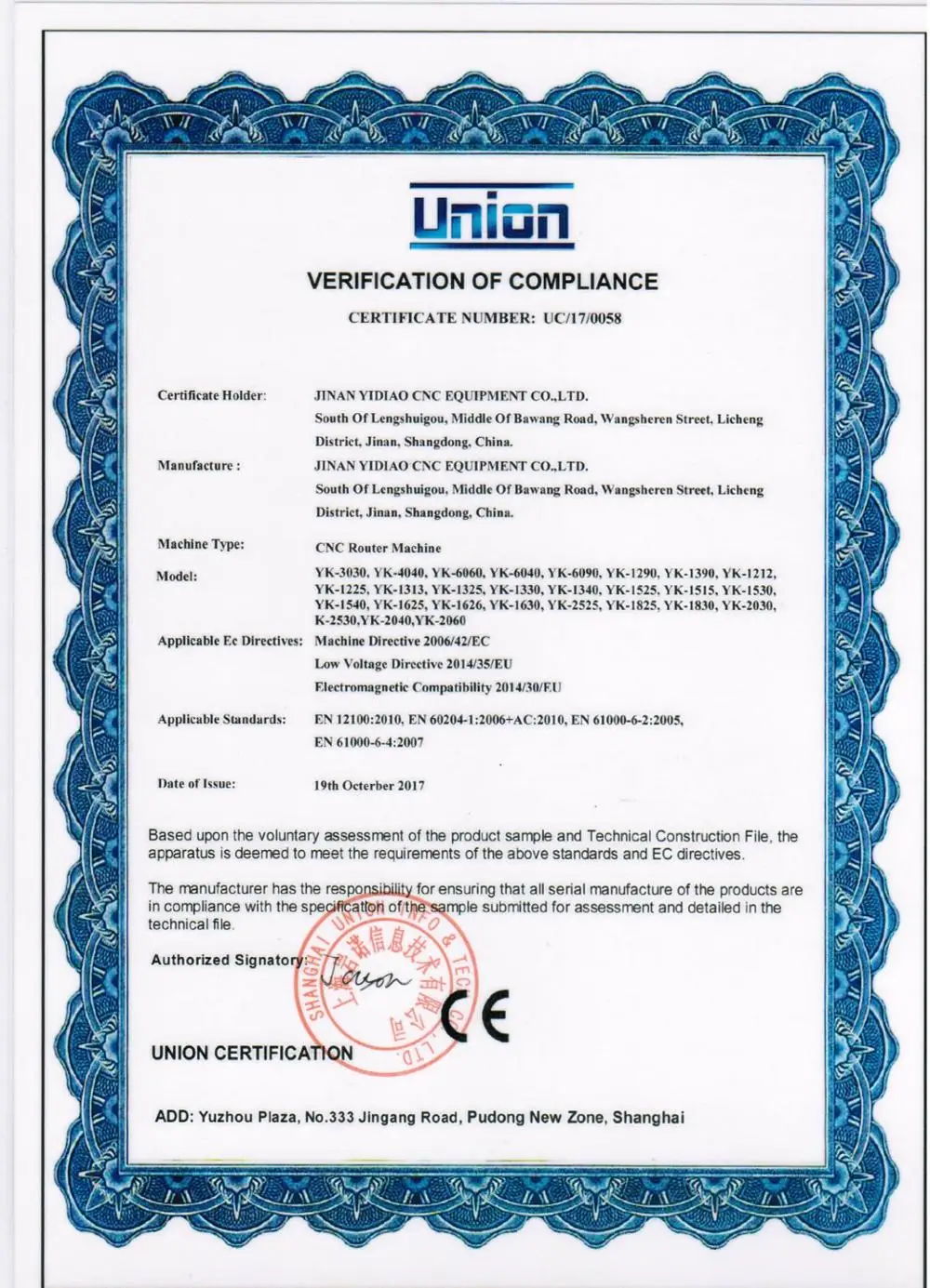 CE - CNC router