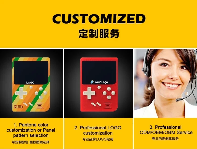 2018 NEW Hot Sell RETRO Mini Handheld Game Console Portable Built-in 129 Video Games Player