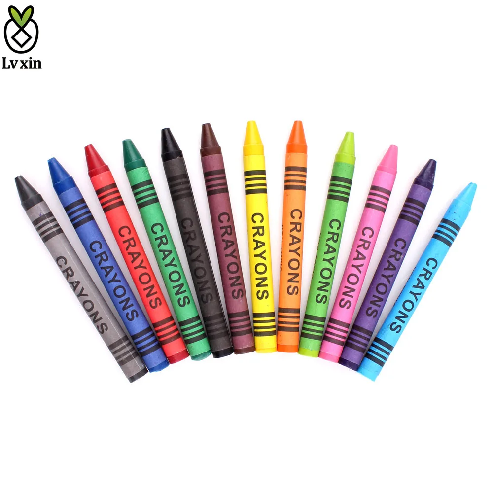 wholesale oil based student drawing set wax crayon set