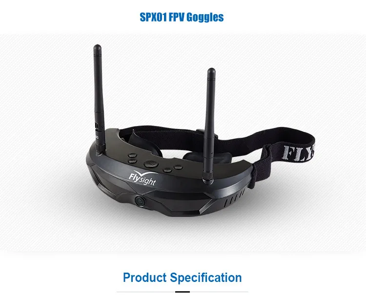 Flysight SPX01 5.8G 1080p Diverstiy AIO built-in battery video camera glasses