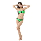 China Supplier Wholesale Hot Fashion Sexy Neoprene Strapless Colorful Diving Swimwear Bikini Girl