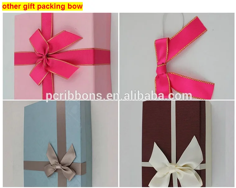 gift packing gold weft tape ribbon bows