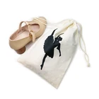 Wholesale custom cotton drawstring shoe bag pouch with logo