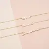 Gorgeous Jewellery Dainty Customized Gift Letter Name Pendant Chain Necklace Gold Silver Plated