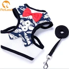 Dog traction puppy led dog harness adjustment chest back cute design breathable service dog harness