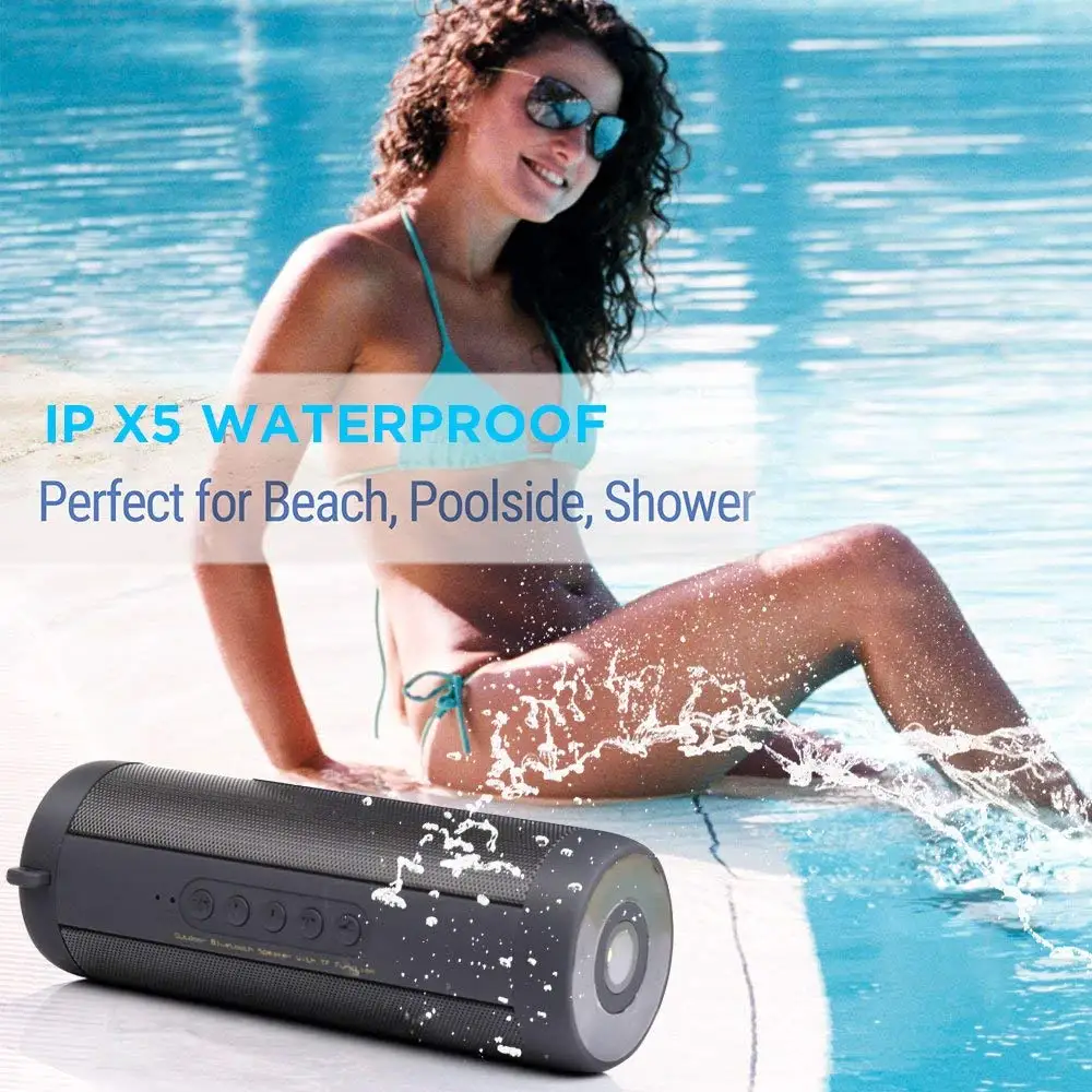 2019 Amazon Best Seller outdoor waterproof portable LED Bluetooth Speaker with FM Radio and function support hands free call - ANKUX.COM