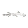 2019 Wholesale silver custom casting Shark shape bottle opener key chain