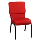 Stackable metal frame connectable auditorium seating church prayer chair