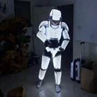 LED Robot Costumes Clothes LED Lights Luminous Stage Dance Performance Show Dress for Night Club