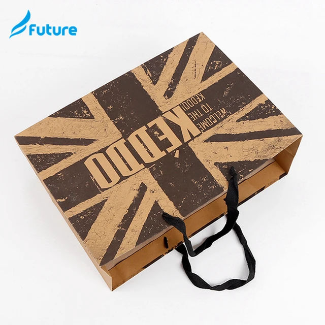 mini gift white kraft tote paper bag for shopping