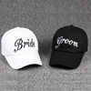 Groom Bride SQUAD Baseball Cap 100% Cotton Embroidery Bachelorette Hats Women Wedding Preparewear Trucker Caps White Snapback