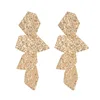 2019 Factory Fashion jewelry Silver plated women earring jewelry, wholesale Iron Sheet shape hoop stud wedding gold earrings