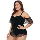 Pure black color women swimwear plus size one piece swimwear