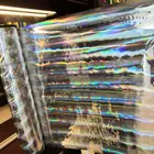 silver gold BOPP lamination film roll light cross packing usage wrapping holographic plastic metallized film metal corona