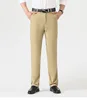 Wholesale Wrinkle-Resistant Flat-Front Summer Plain Khaki Men's Casual Business Pants For Men