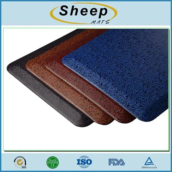 High quality waterproof comfortable leather anti-fatigue kitchen mat