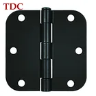Door 3 Hinge Iron 3 1/2" X 5/8" Radius Round Corner Oil Rubbed Bronze Iron Door Hinge