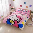 Kids Comforter Set Luxury Printing Kids Duvet Cover Pink Baby Comforter Bedding Set
