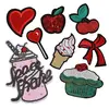 Sequin Embroidery Fruit Patches Lot Applique Heart Bow Ice Cream Cake Patch