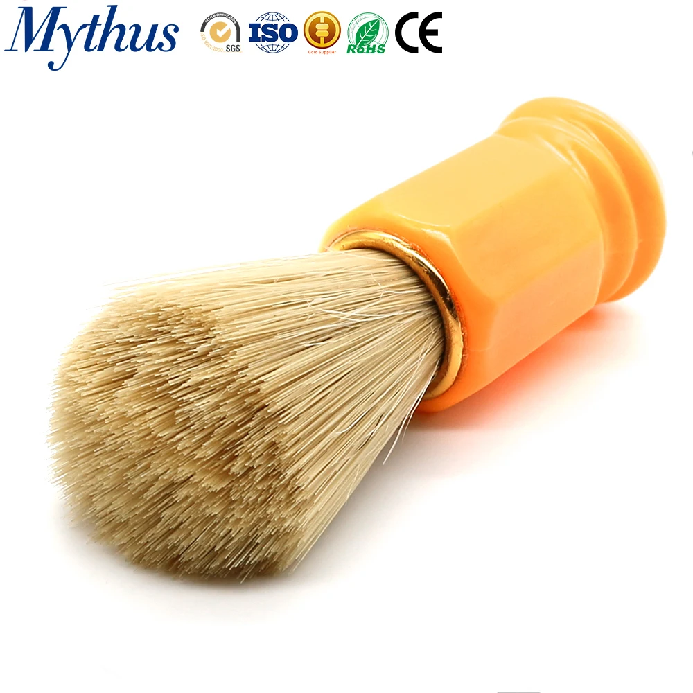 soft bristle plastic handle shaving brush cleaning neck duster