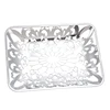 Wedding multi-use rectangular deep large plastic silver trays