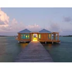 over-water prefabricated bali wooden houses resort hotel near beach and islands