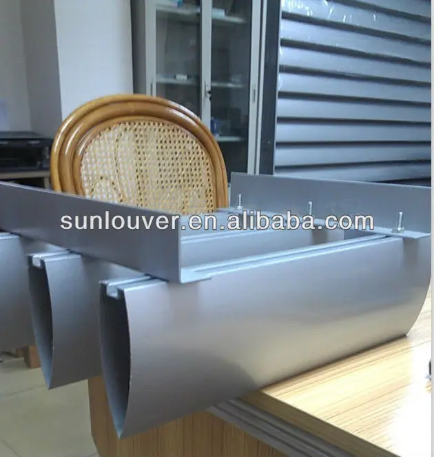 External aluminum shading system of solar shading louver