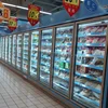 Supermarket glass door meat walk in cold room display freezer for sale