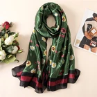 Women Longwomen Women Elegant Custom Satin Silk Soft Fabric Pure Silk Scarf