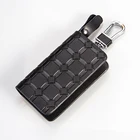 Wholesale Leather Key wallet zipper genuine leather car keychain keyholder