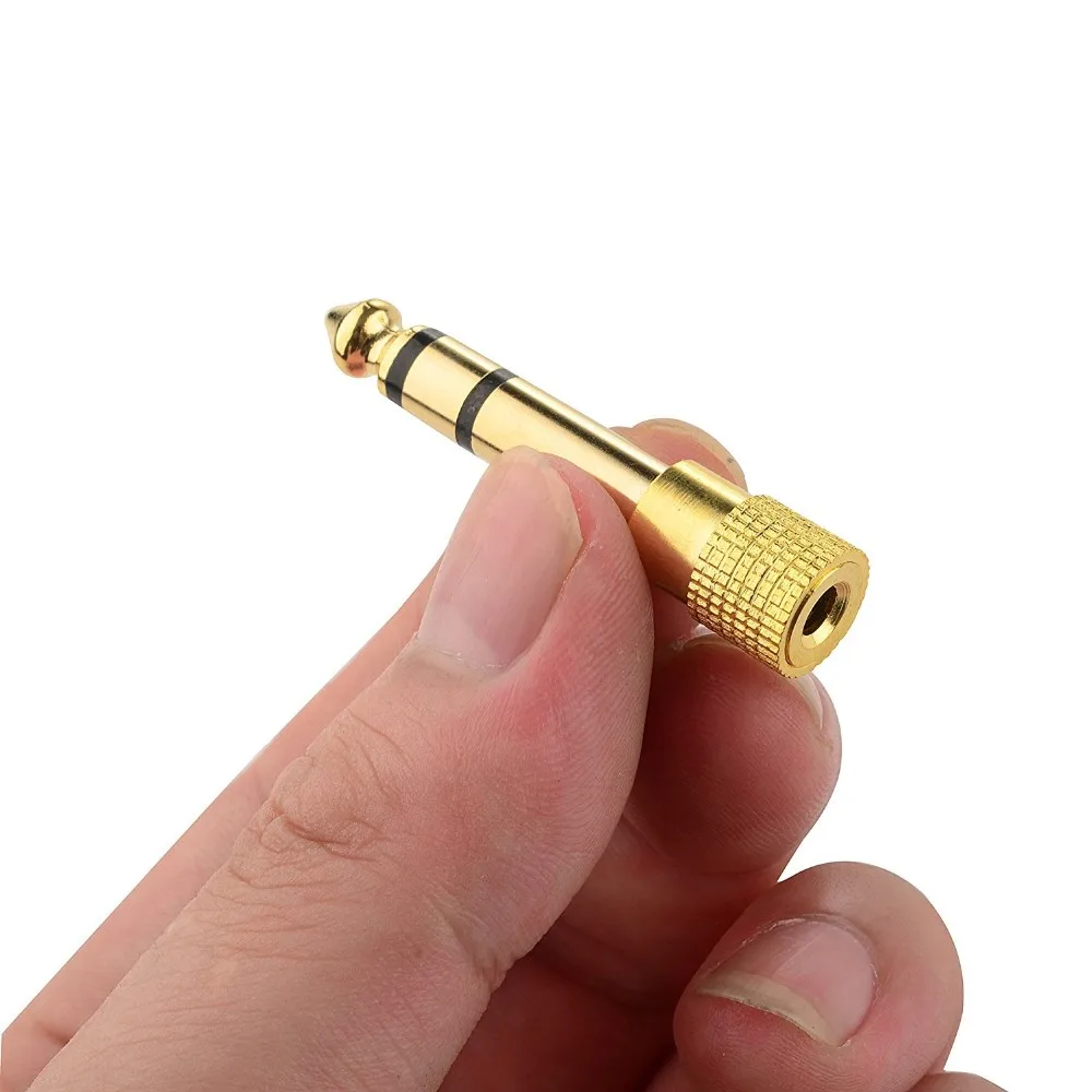 Gold Plated 6 35mm 1 4 Inch To 3 5 Mm Male To Female Stereo Adapter