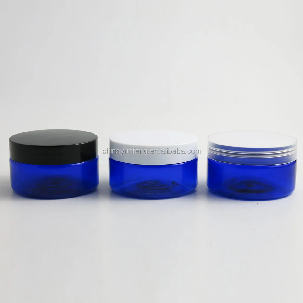 wholesale 100g100ml blue candy jars with screw cap