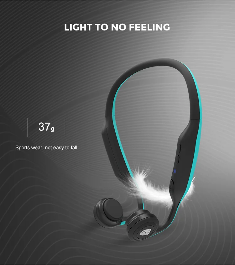 New Design Sports Fashion Fitness Stereo Wireless Headphone 4.2 Bone Conduction Music Headset - ANKUX.COM