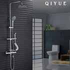 Wenzhou sanitary wares chrome coating thermostatic rainfall brass showers mixer set