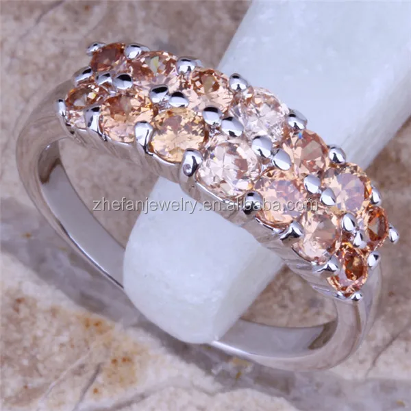 two line crystal diamond engagement ring china wholesale price
