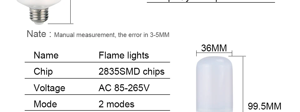 Ampoule LED Flame Lamps E14 E27 E26 B22  vuur lamp (3)