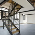 Stainless steel Stringer wood Stairs staircase