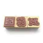 Customized Art Wooden Joy date detail snow shape Rubber Stamp For Studio Supplies DIY Scrapbooking