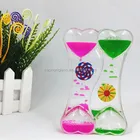 Unique Kids Souvenirs Colorful plastic Liquid Acrylic Liquid Oil Hourglass
