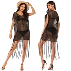 Summer Sexy Bikini Mesh Swim Suit Cover Up Black Swimwear Beachwear Swimsuit Beach Cover Up For Women