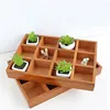 Eco friendly retro color grid custom succulent plant wooden storage box