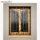 Latest modern wrought iron gate for house window grill design
