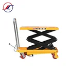 Manufacturing Plant Lift 110kg Scissor CE Manual Hydraulic Trolley Lift Up Table Mini Scissor Car Lift Table