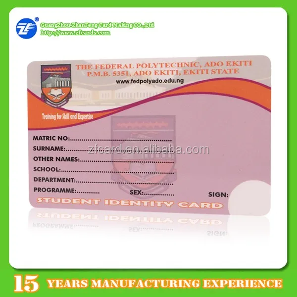 student campus one-card id photo card with hf original mifare