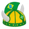 Mini Plastic Football Helmet With Brazil Flag Design Flag Helmet