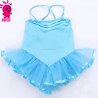 Girls ballet leotard dancewear rhythmic gymnastic leotards with tutu ,girls wearing leotards